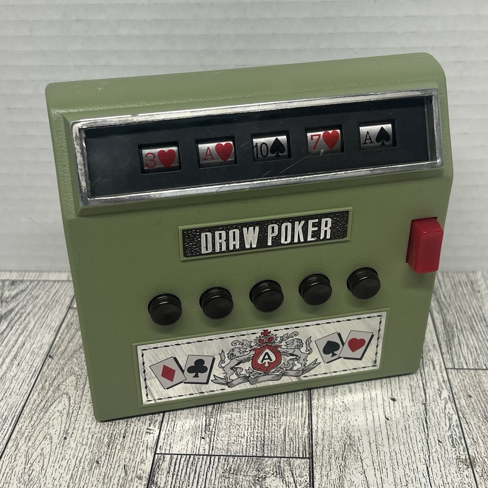 Vintage WACO Draw Poker Handheld Electronic Game Japan 1970s Tested Works
